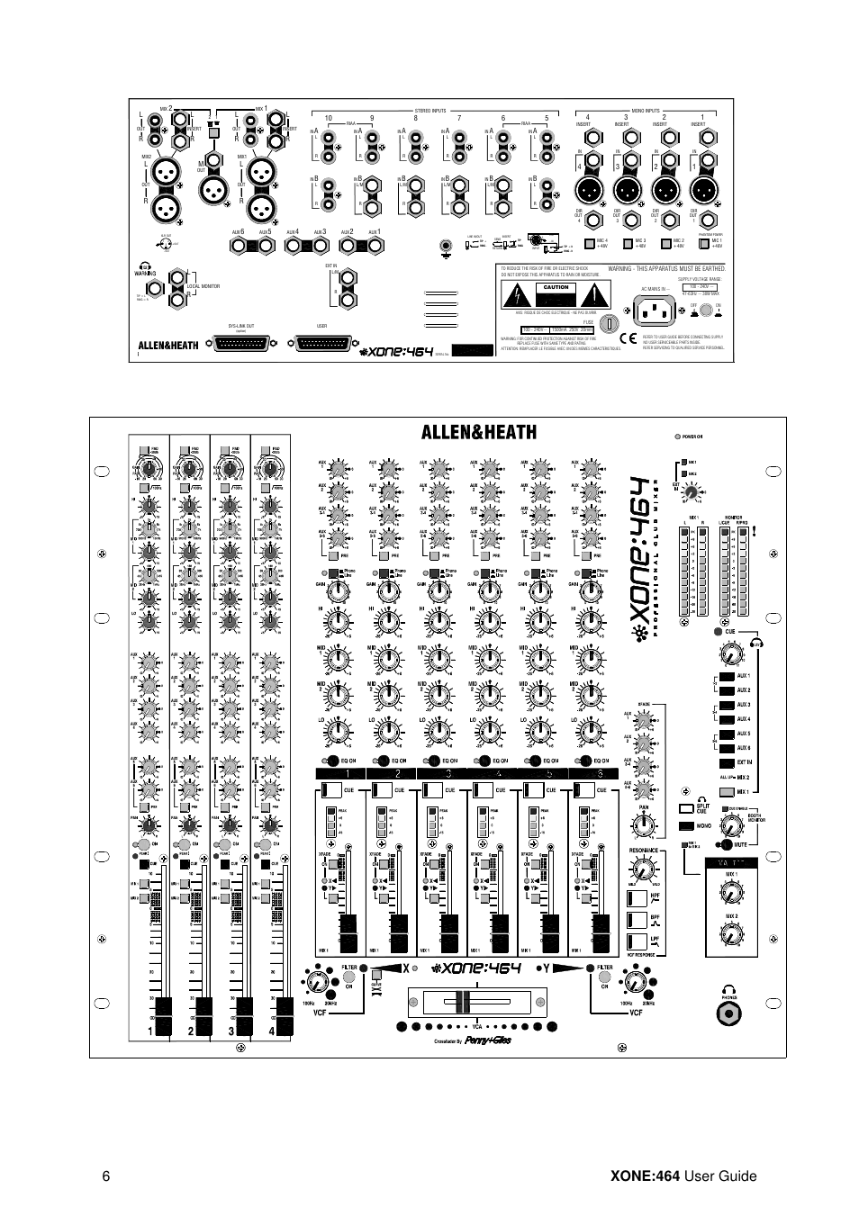 6xone:464 user guide | Allen&Heath XONE 464 User Manual | Page 6 / 37