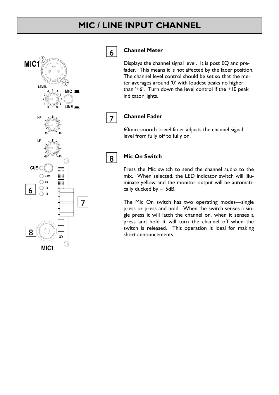 Mic / line input channel 7 8 7 | Allen&Heath XONE S2 User Manual | Page 10 / 32