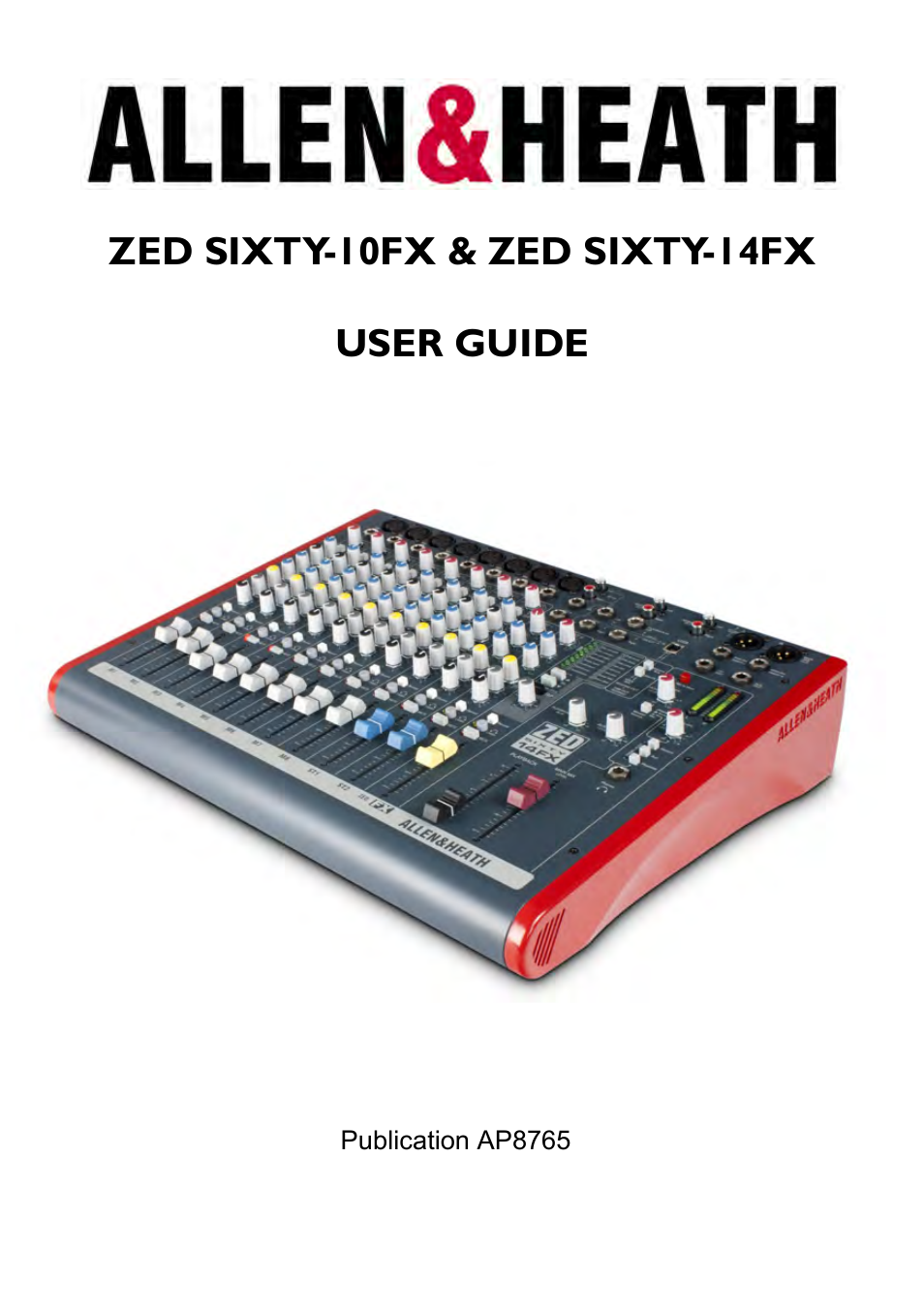 Allen&Heath ZED60-14FX User Manual | 36 pages