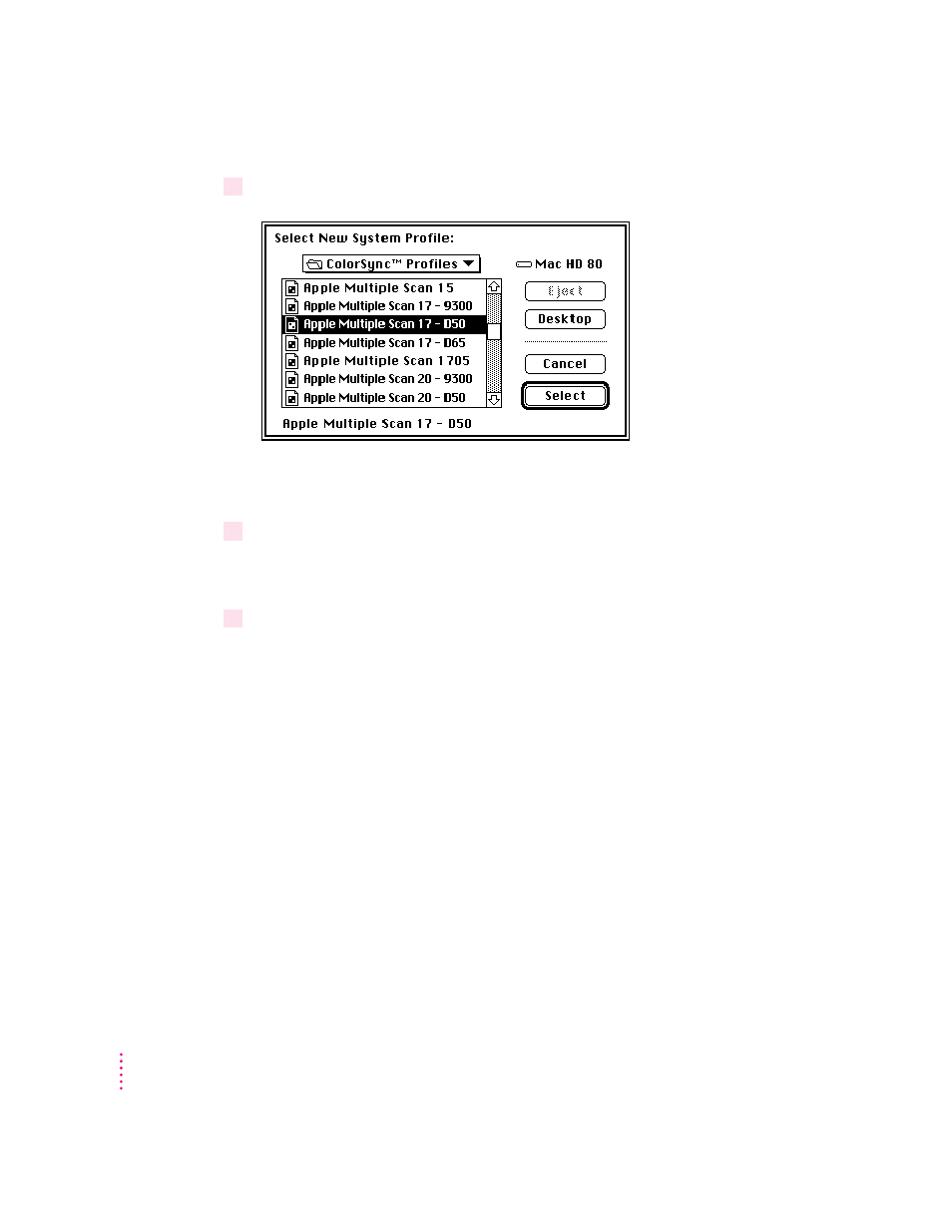 Setting other colorsync profiles | Apple Color StyleWriter 4500 User Manual | Page 114 / 137