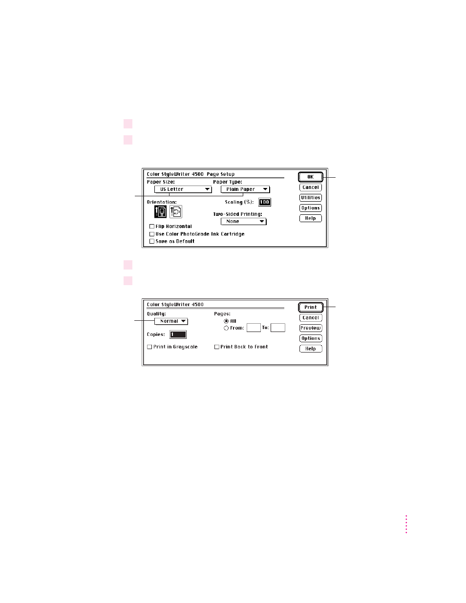 Printing labels | Apple Color StyleWriter 4500 User Manual | Page 49 / 137