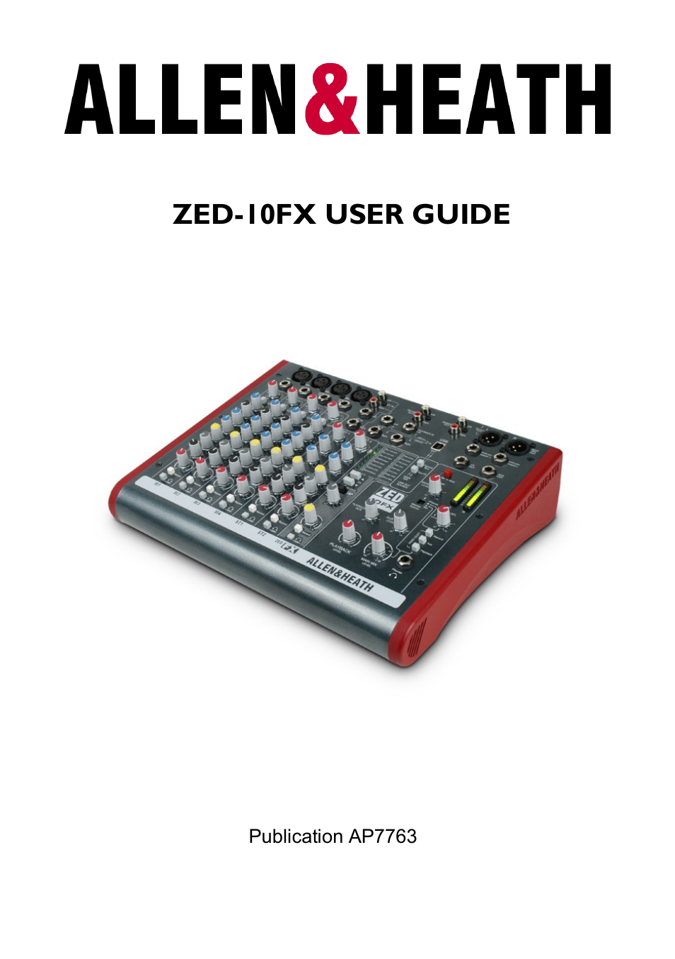 Allen&Heath ZED-10FX User Manual | 32 pages