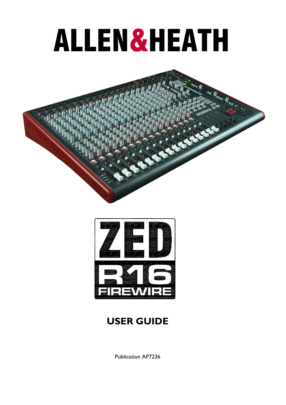 Allen&Heath ZED-R16 User Manual | 52 pages