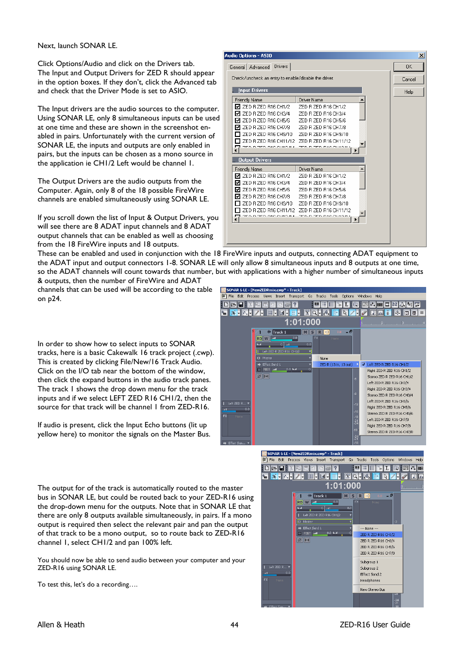 Allen&Heath ZED-R16 User Manual | Page 44 / 52
