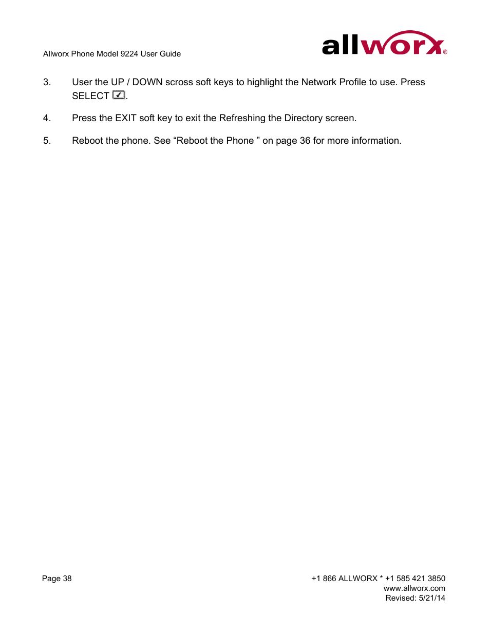 Allworx 9224 Phones User Manual | Page 46 / 52