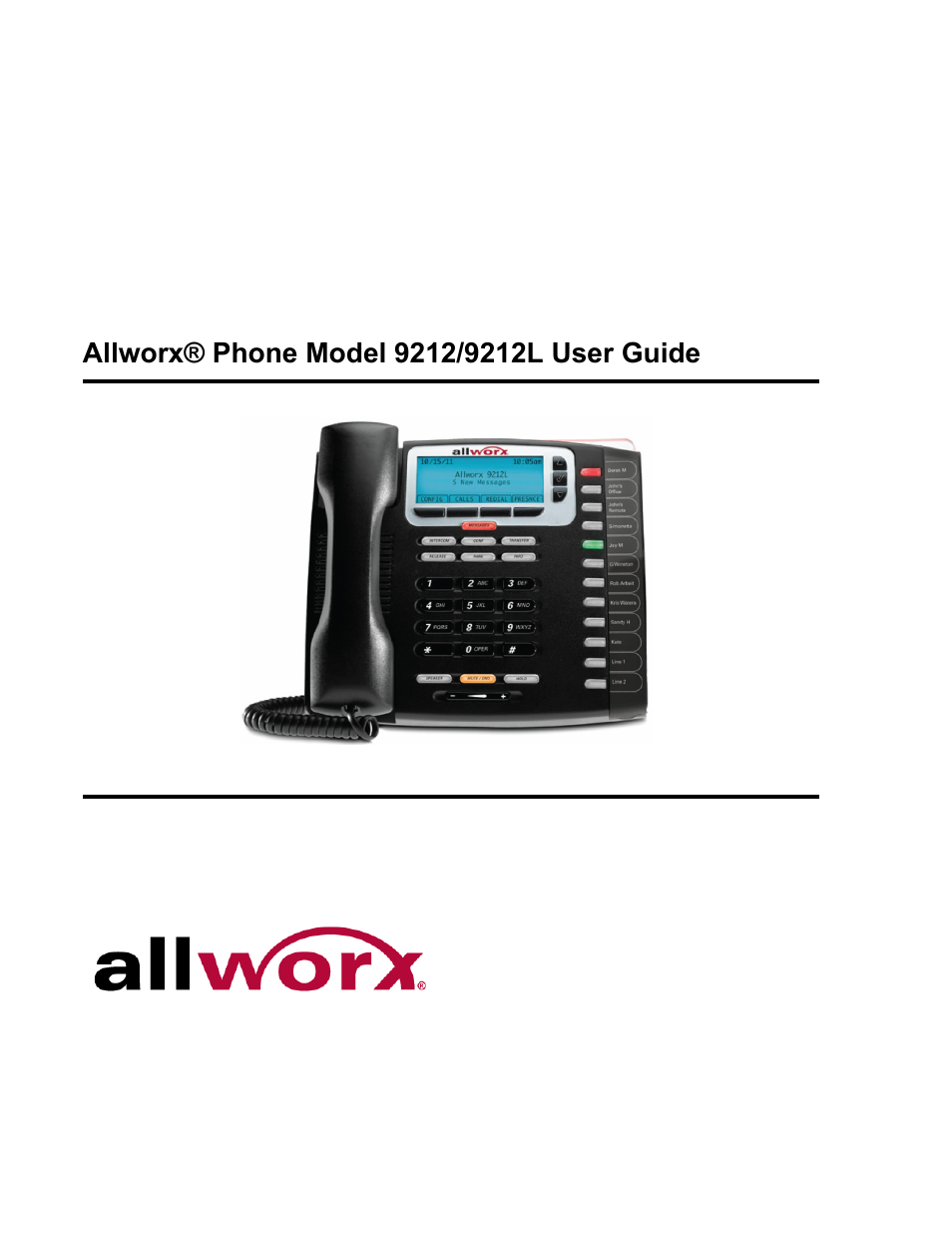 Allworx 9212 Phones User Manual | Page 3 / 50