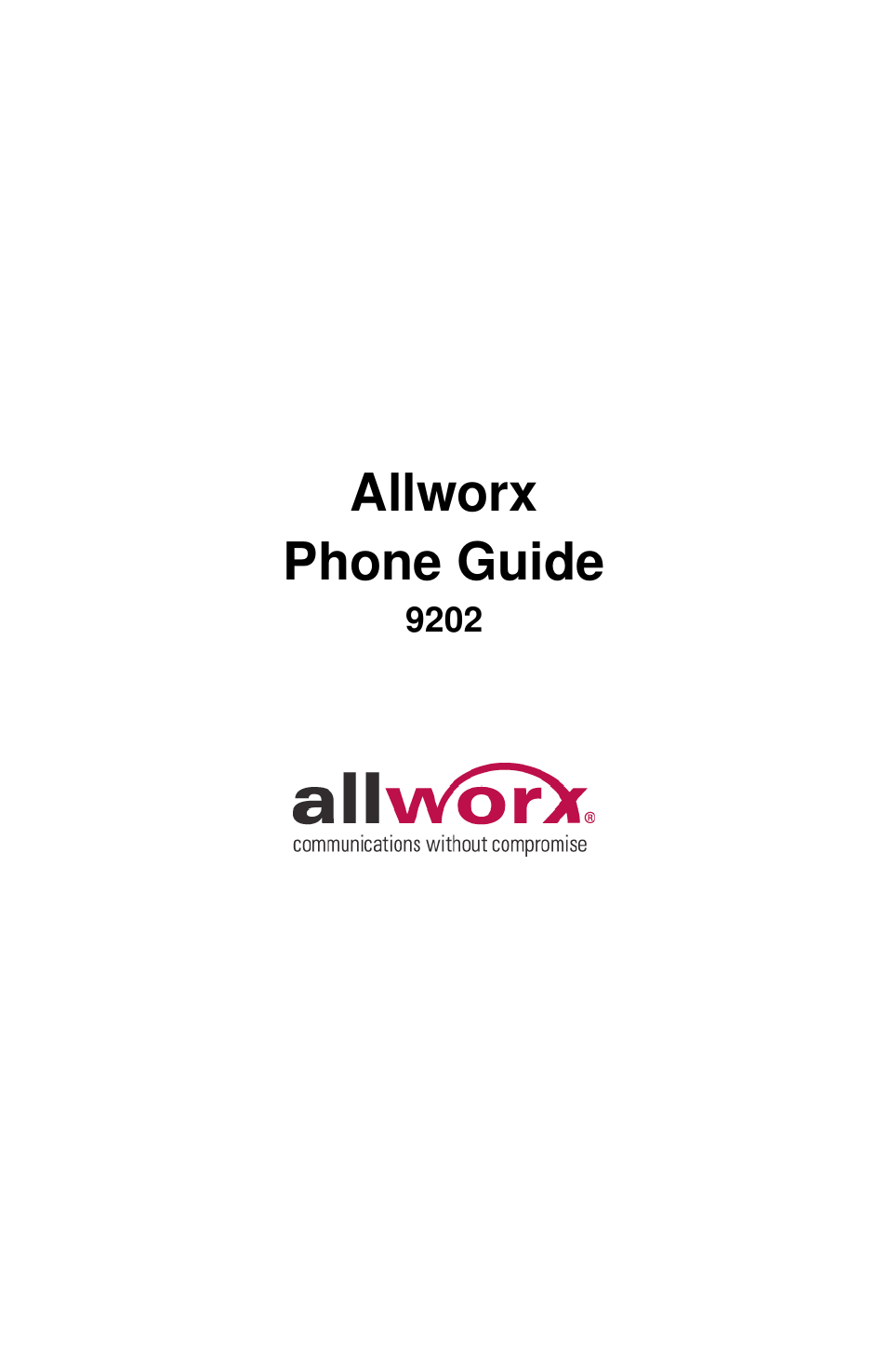 Allworx 9202 Phones User Manual | 22 pages
