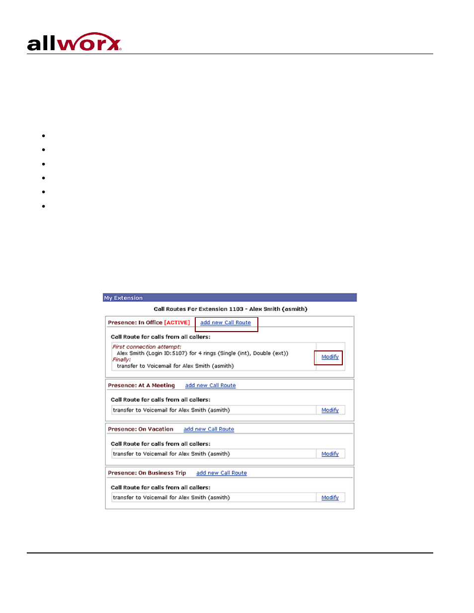 4 my extension, My extension, User’s guide – release 7.5 | Allworx System 7_5 User Manual | Page 20 / 29