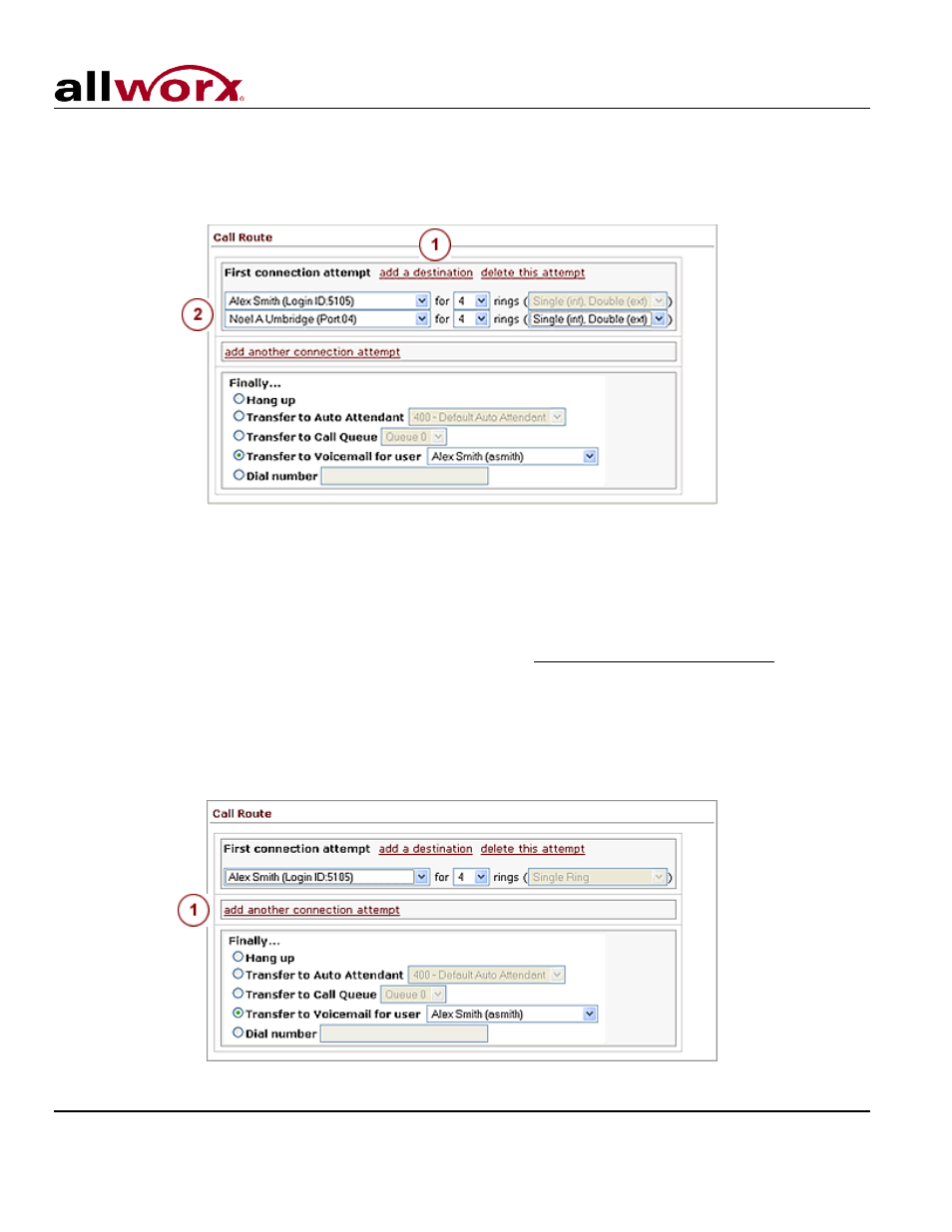 3 multiple connection attempts, Multiple connection attempts, User’s guide – release 7.5 | Allworx System 7_5 User Manual | Page 23 / 29