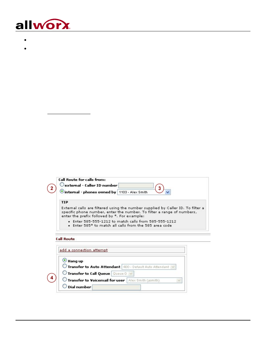 6 caller id-based routing, Caller id-based routing, User’s guide – release 7.5 | Allworx System 7_5 User Manual | Page 27 / 29