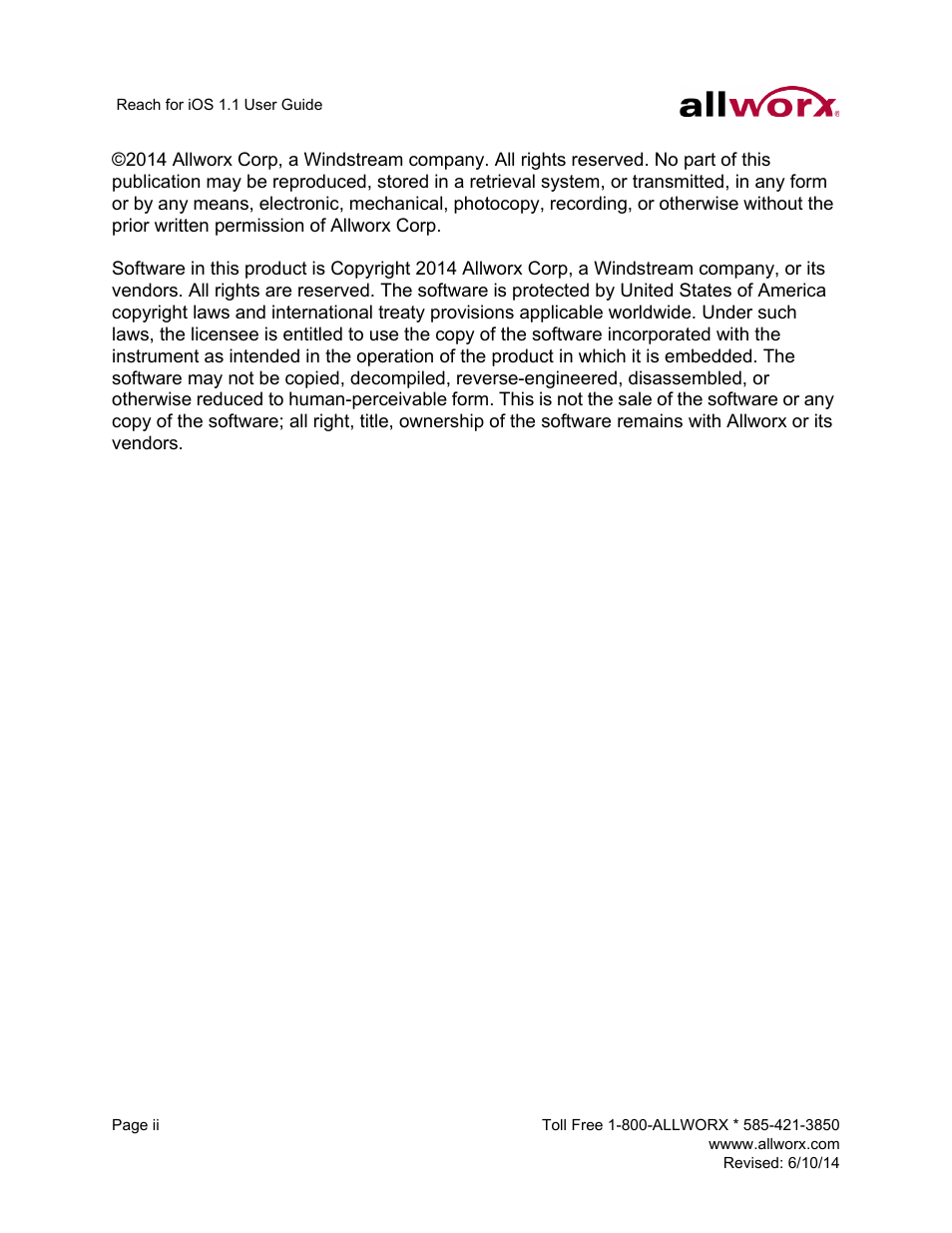 Allworx for iOS User Manual | Page 4 / 52