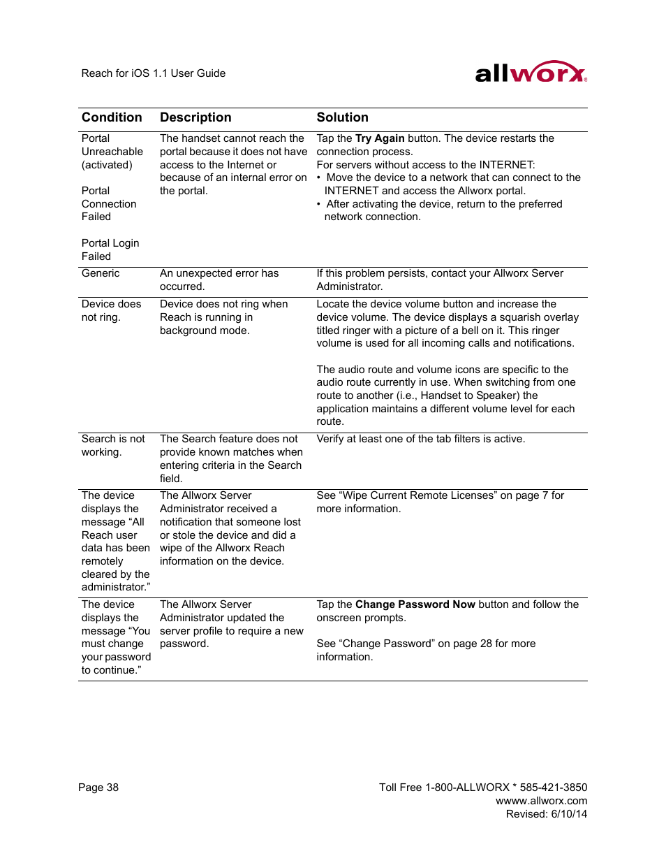 Allworx for iOS User Manual | Page 46 / 52