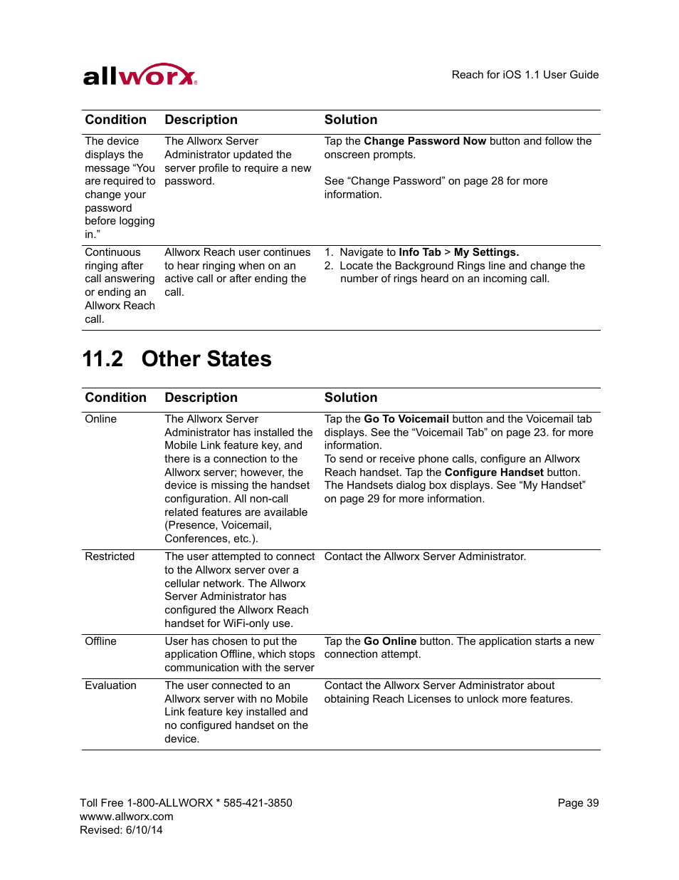 2 other states | Allworx for iOS User Manual | Page 47 / 52