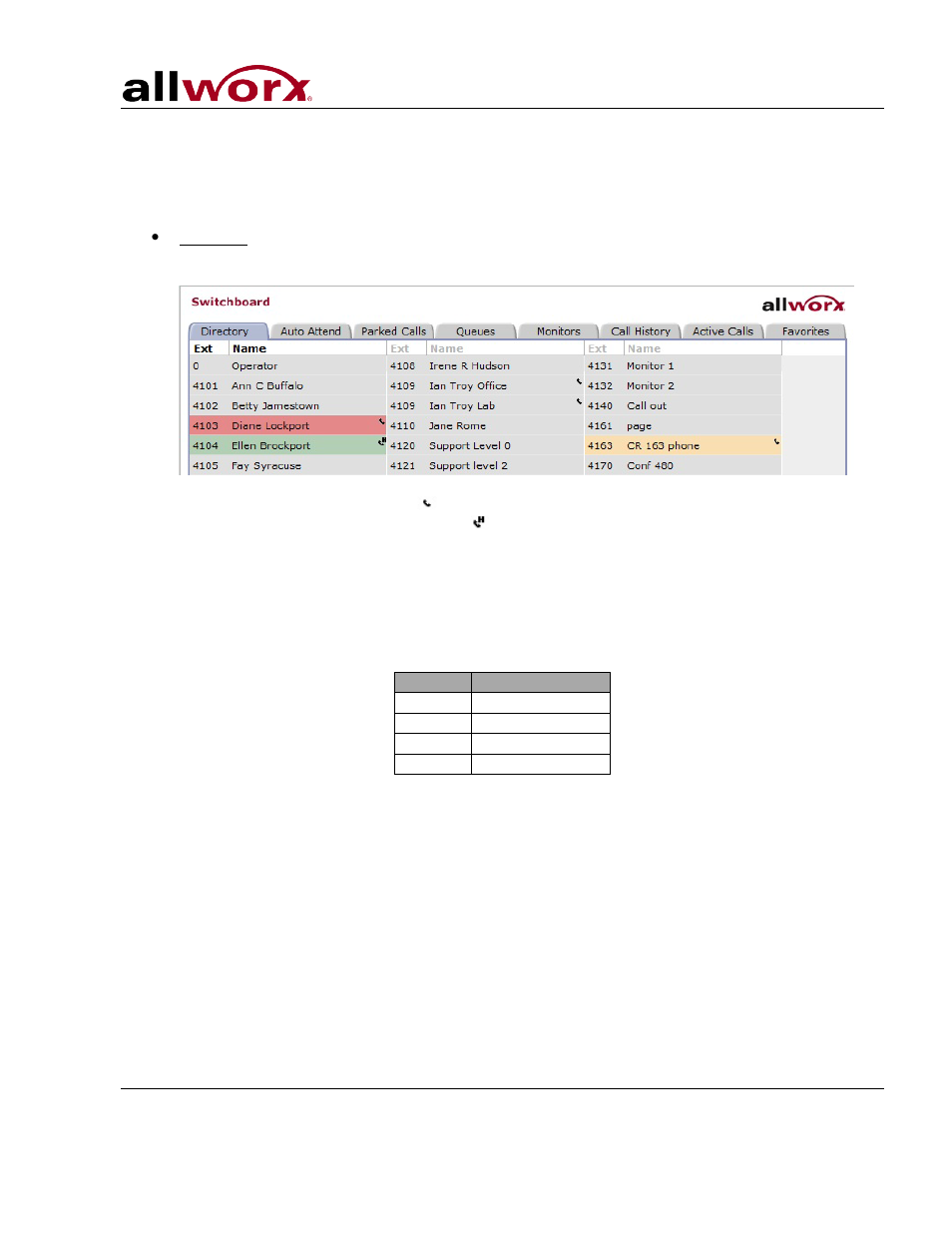 Switchboard view, Call assistant 2.5 quick reference guide, 2 switchboard view | Allworx Call Assistant 2_5 User Manual | Page 9 / 15