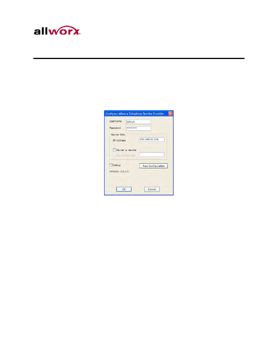 4 configuring the allworx tsp driver, 1 additional options, Configuring the allworx tsp driver | Additional options, 4configuring the allworx tsp driver | Allworx TSP User Manual | Page 15 / 24