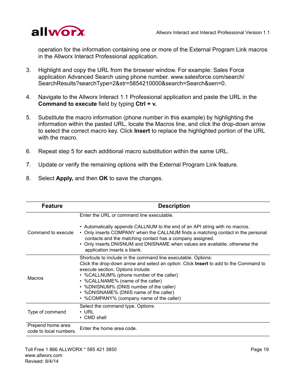 Allworx Allworx User Manual | Page 27 / 46