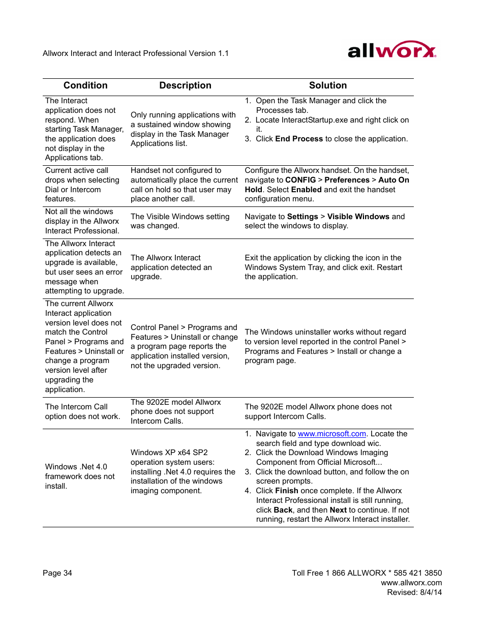 Allworx Allworx User Manual | Page 42 / 46