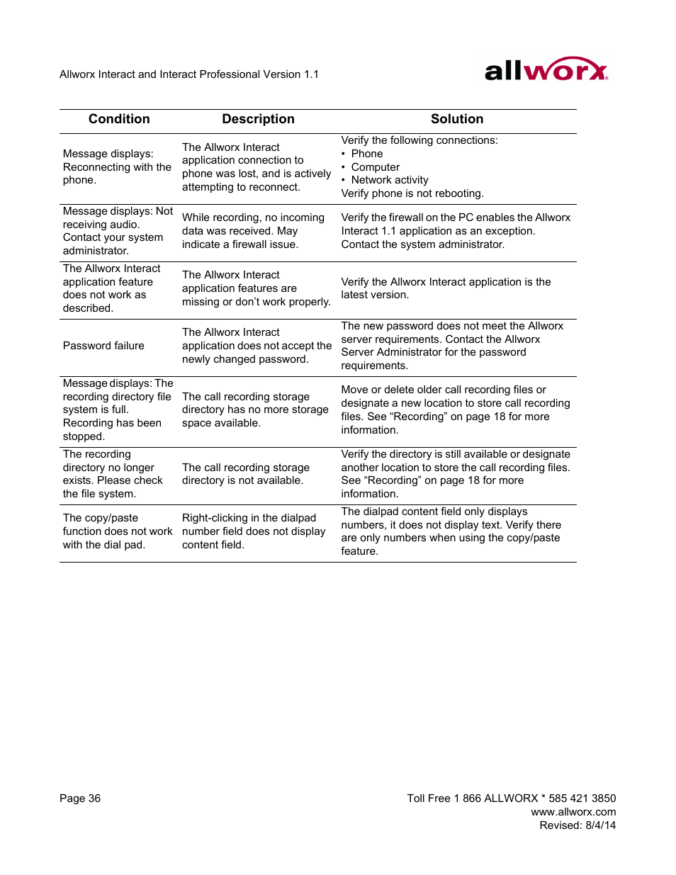 Allworx Allworx User Manual | Page 44 / 46