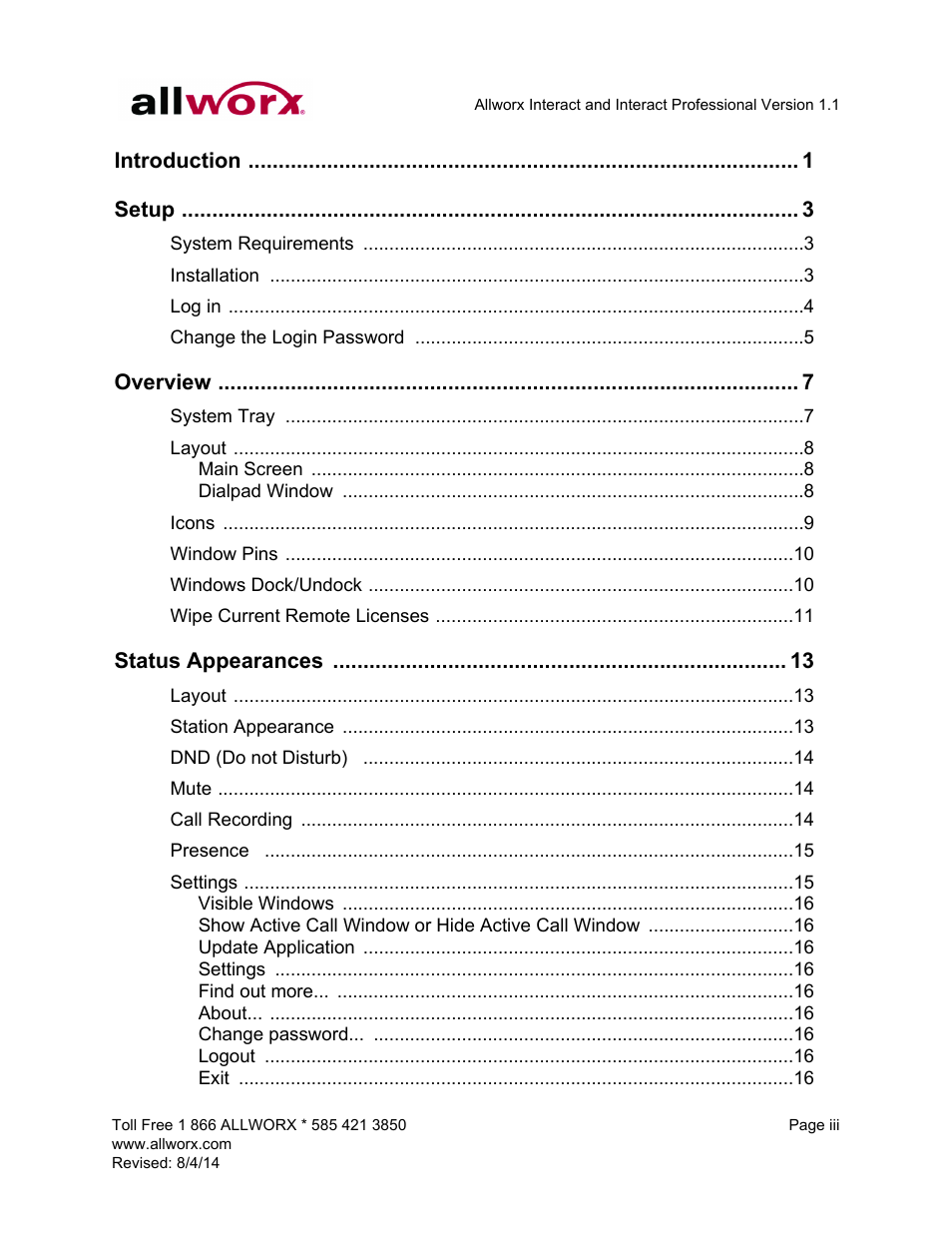 Allworx Allworx User Manual | Page 5 / 46