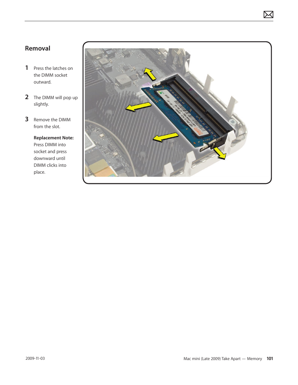 Removal | Apple Mac mini Late 2009 (Technician Guide) User Manual | Page 101 / 148