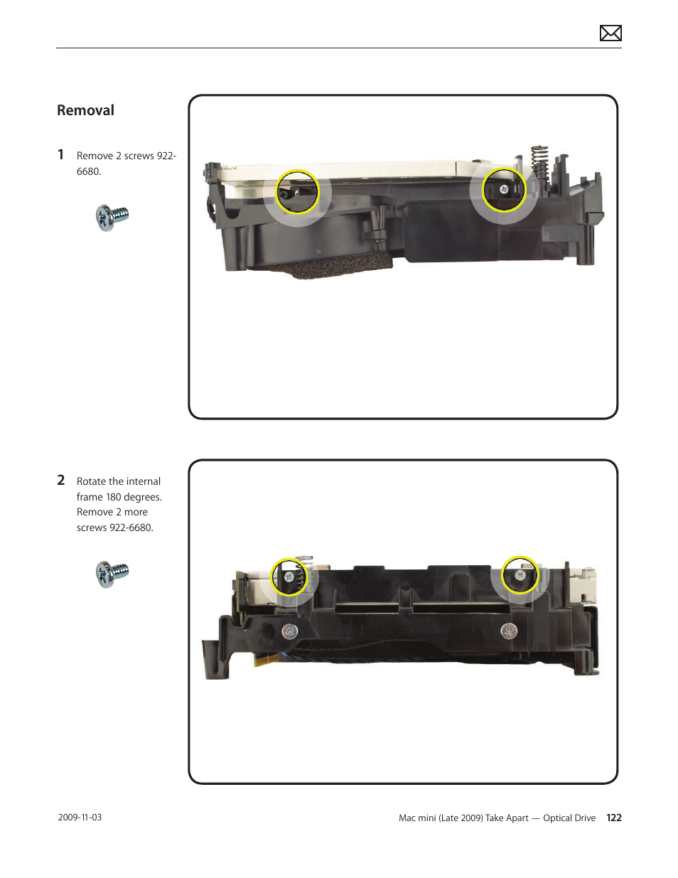 Removal | Apple Mac mini Late 2009 (Technician Guide) User Manual | Page 122 / 148