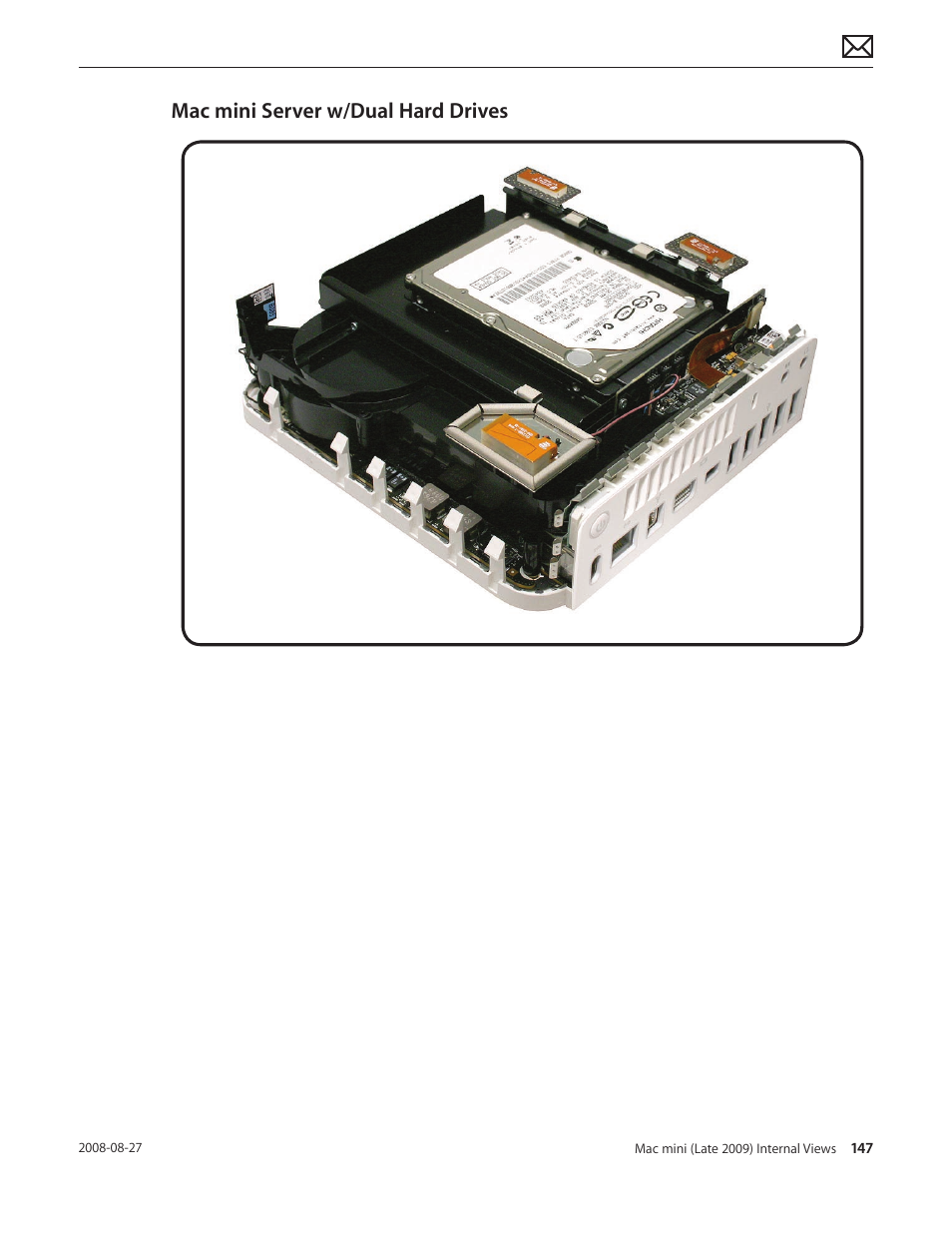 Mac mini server w/dual hard drives, Mac mini server w/dual hard drives 147 | Apple Mac mini Late 2009 (Technician Guide) User Manual | Page 147 / 148