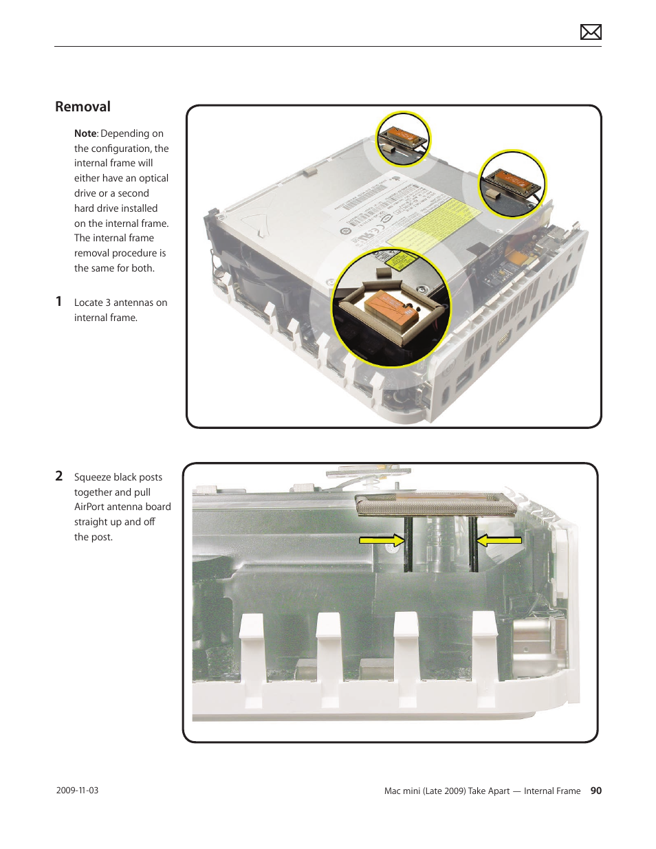 Removal, Removal 90 | Apple Mac mini Late 2009 (Technician Guide) User Manual | Page 90 / 148