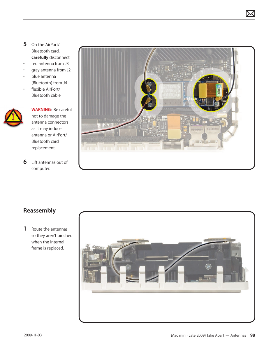 Reassembly, Reassembly 98 | Apple Mac mini Late 2009 (Technician Guide) User Manual | Page 98 / 148