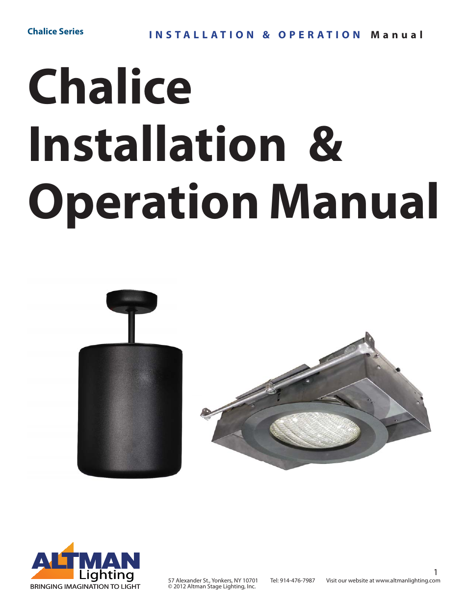 Altman Lighting Chalice User Manual | 26 pages