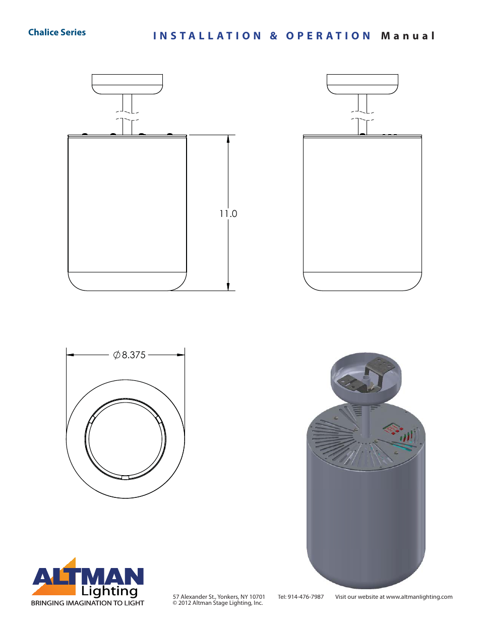 Lighting | Altman Lighting Chalice User Manual | Page 21 / 26