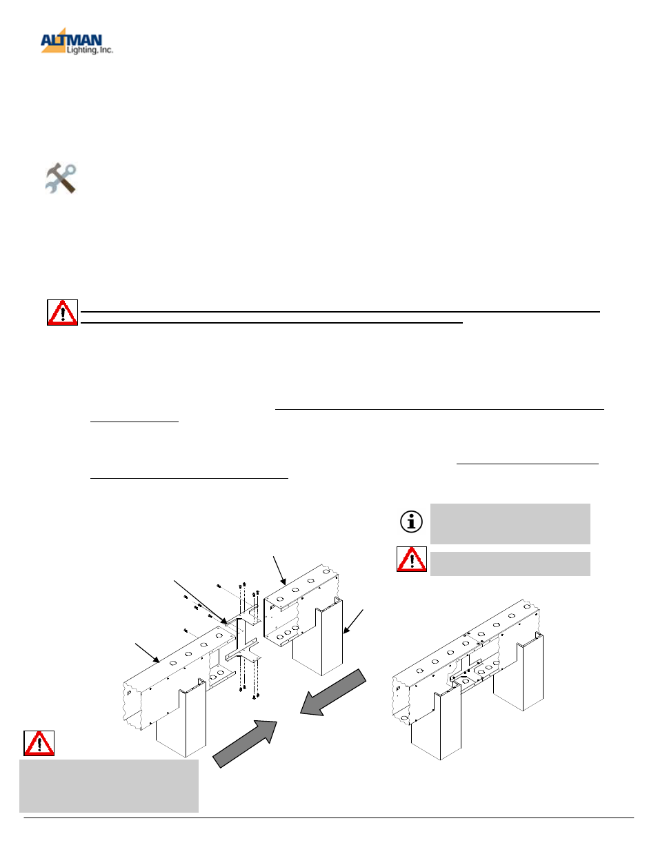 Altman Lighting 400/450 Series Connector Strip User Manual | Page 2 / 6
