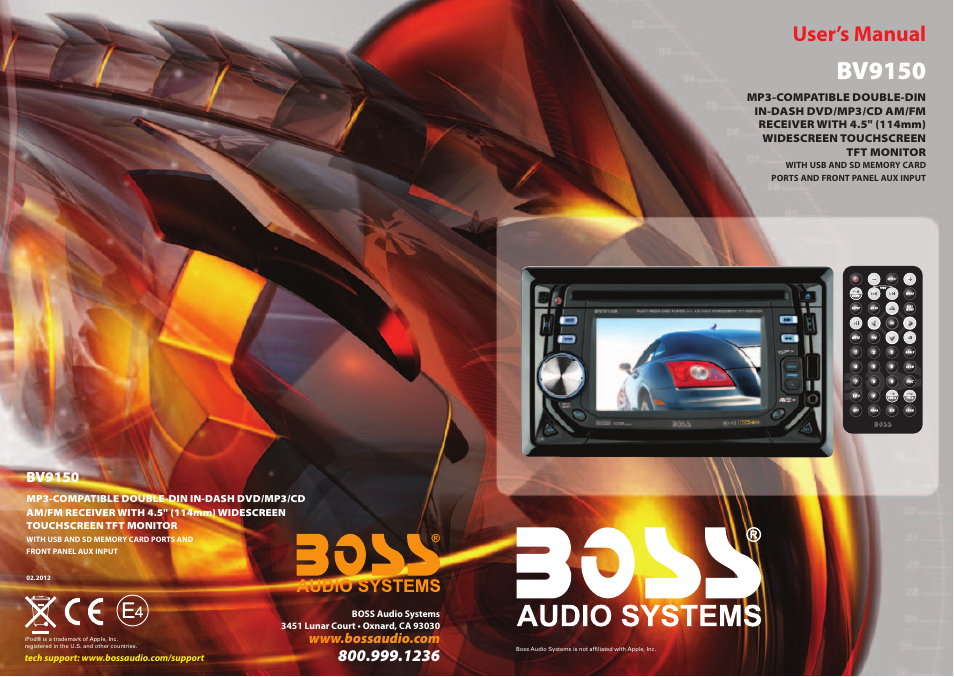 Boss Audio Systems BV9150 User Manual | 29 pages