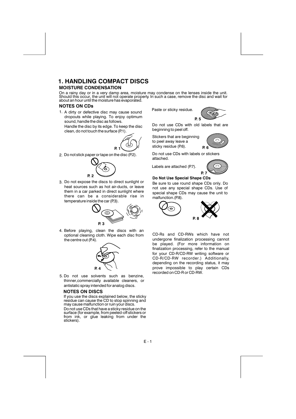 Handling compact discs | Boss Audio Systems BV9150 User Manual | Page 4 / 29