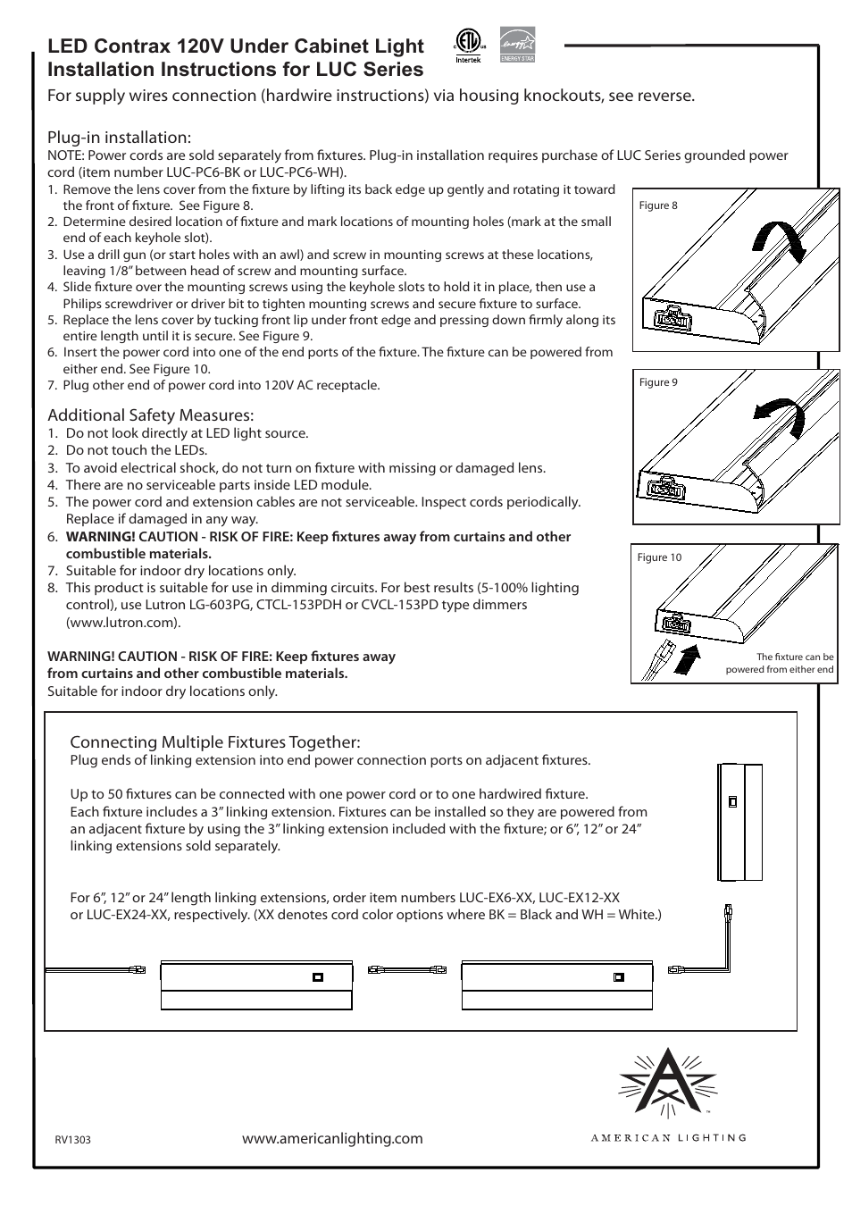 American Lighting LUC Series User Manual | Page 2 / 2