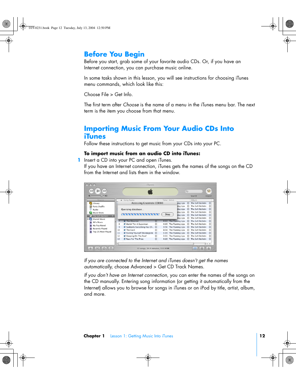 Before you begin, Importing music from your audio cds into itunes | Apple iPod+hp User Manual | Page 12 / 32
