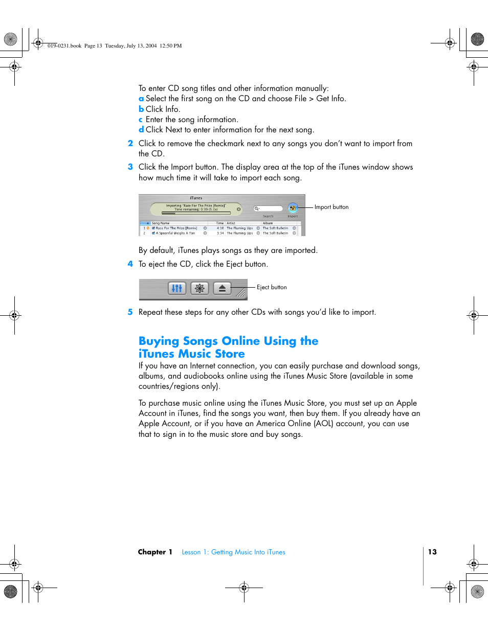 Buying songs online using the itunes music store | Apple iPod+hp User Manual | Page 13 / 32