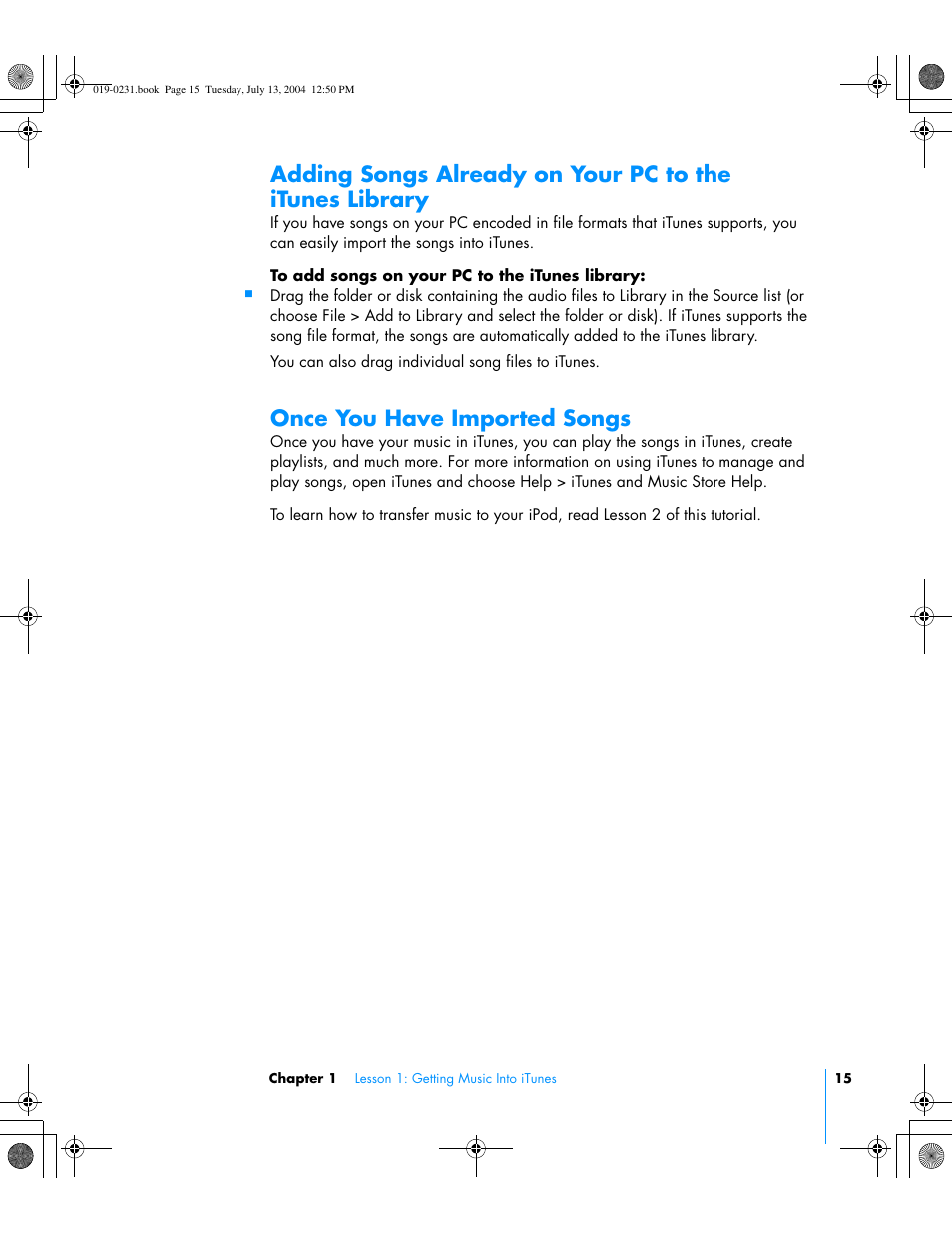 Once you have imported songs | Apple iPod+hp User Manual | Page 15 / 32