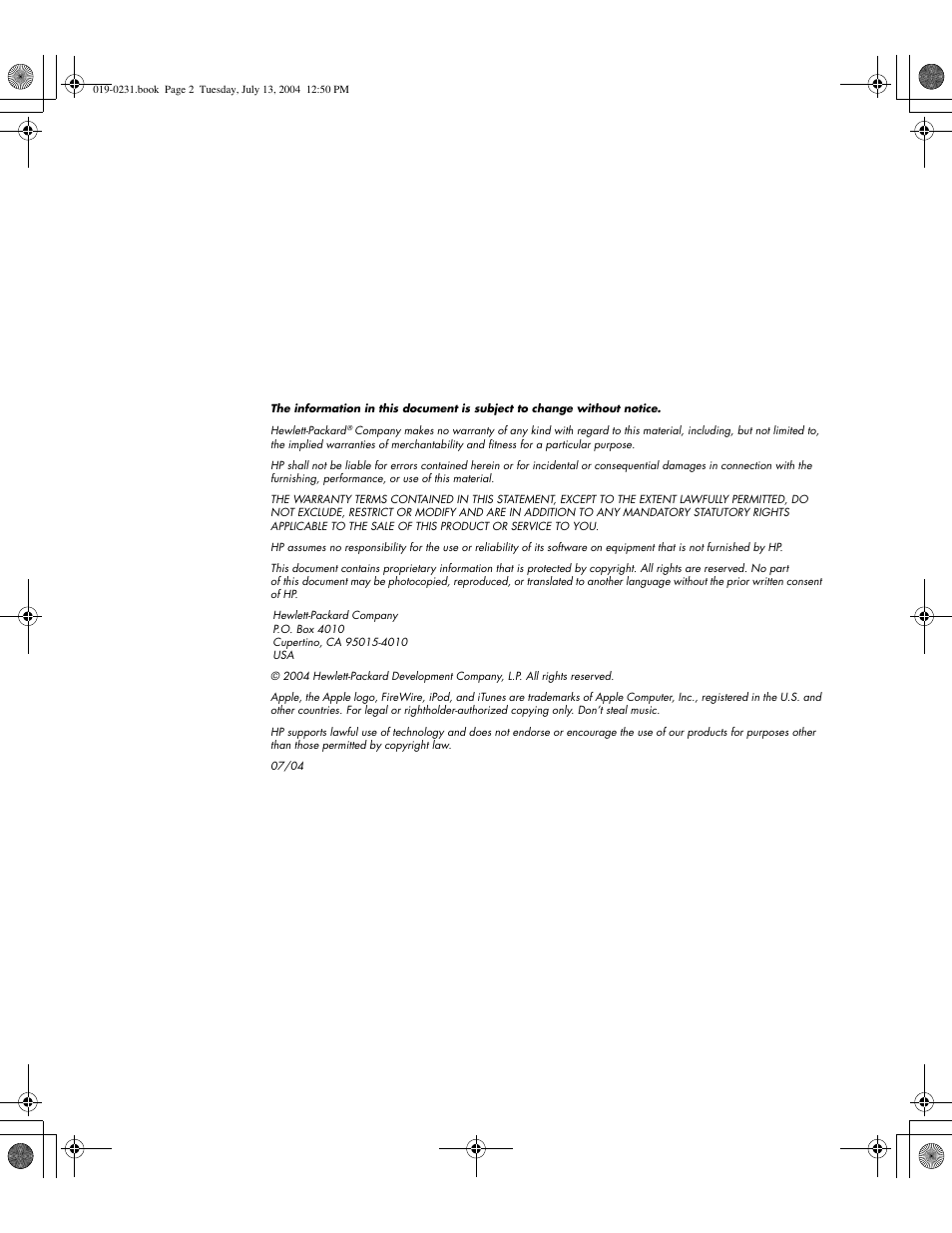 Apple iPod+hp User Manual | Page 2 / 32