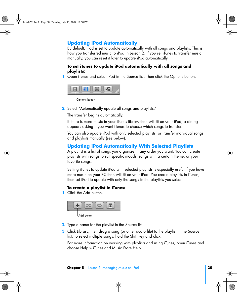 Updating ipod automatically | Apple iPod+hp User Manual | Page 30 / 32