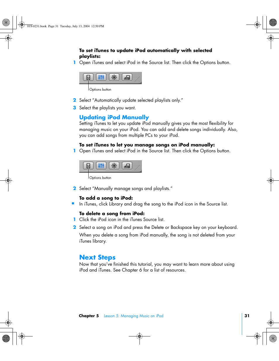 Next steps | Apple iPod+hp User Manual | Page 31 / 32