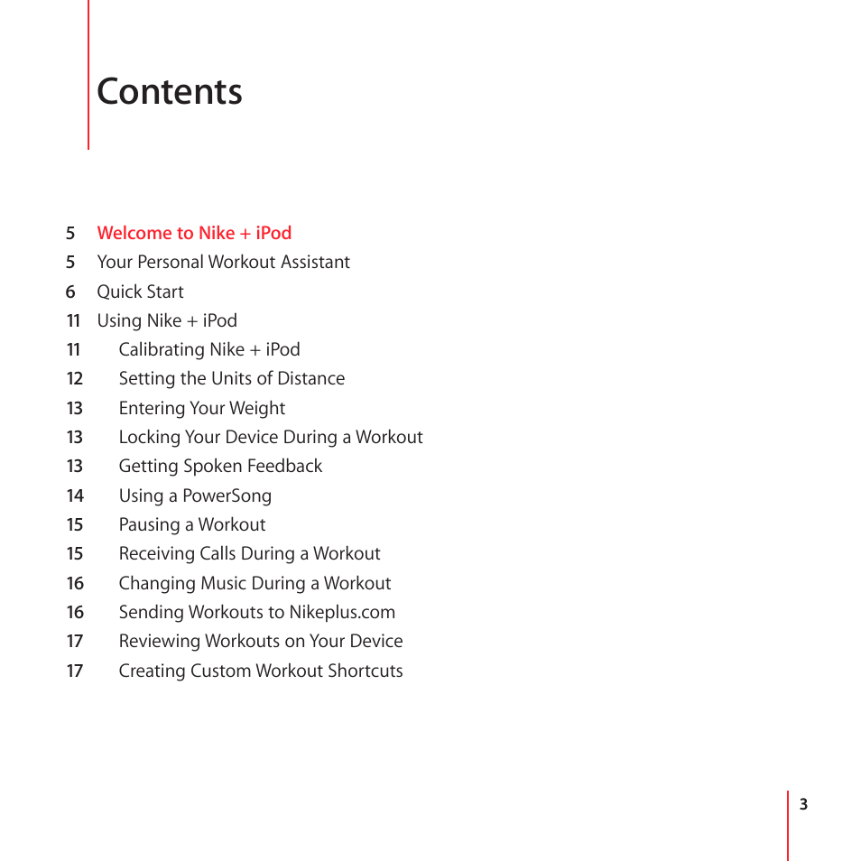 Apple Nike + iPod User Manual | Page 3 / 100