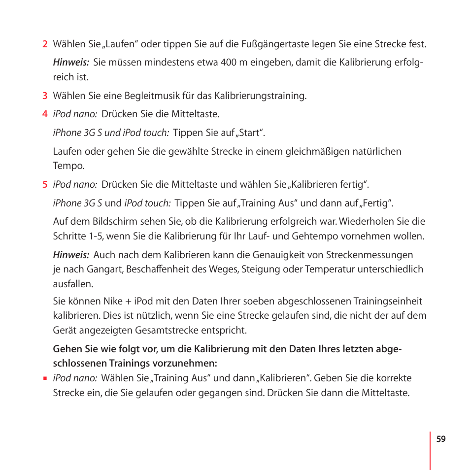 Apple Nike + iPod User Manual | Page 59 / 100