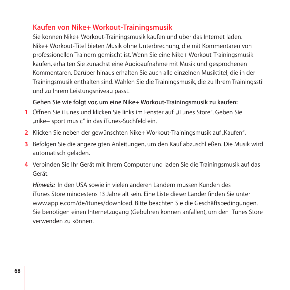 Kaufen von nike+ workout-trainingsmusik | Apple Nike + iPod User Manual | Page 68 / 100