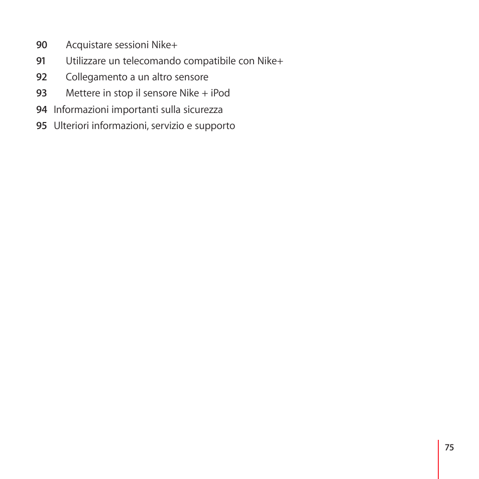 Apple Nike + iPod User Manual | Page 75 / 100