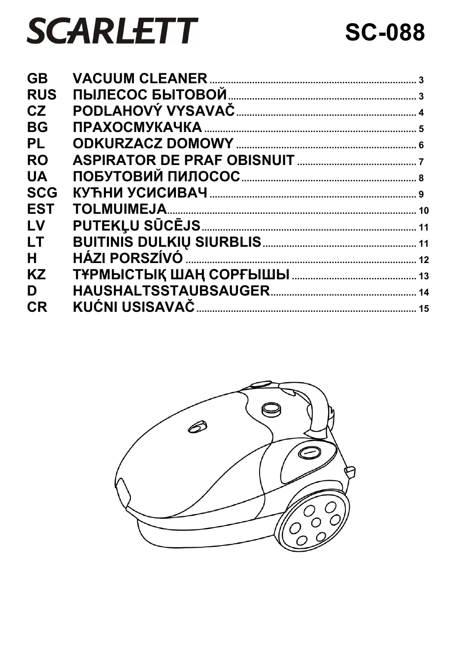 Scarlett SC-088 User Manual | 16 pages