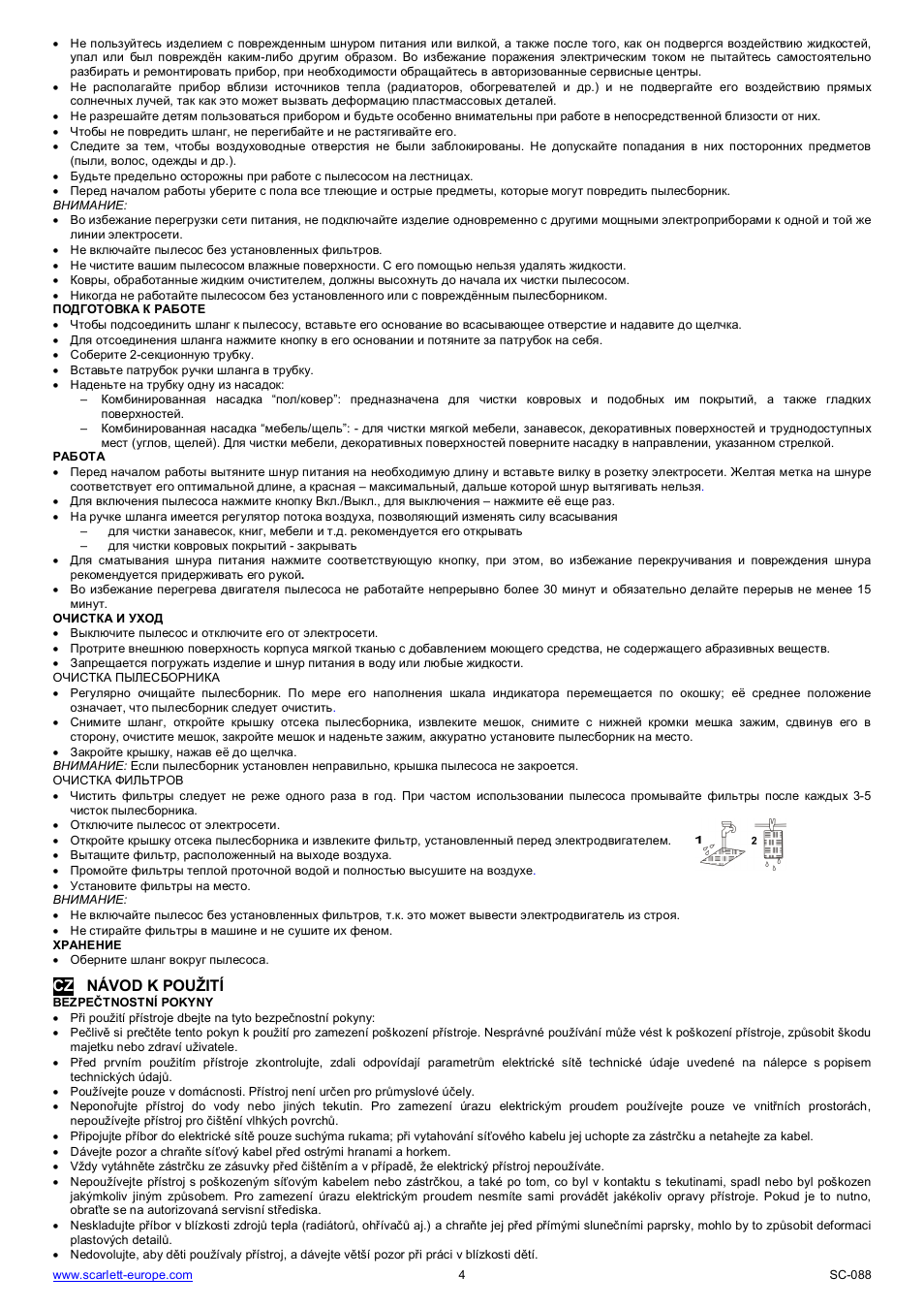 Cz návod k pou ití | Scarlett SC-088 User Manual | Page 4 / 16