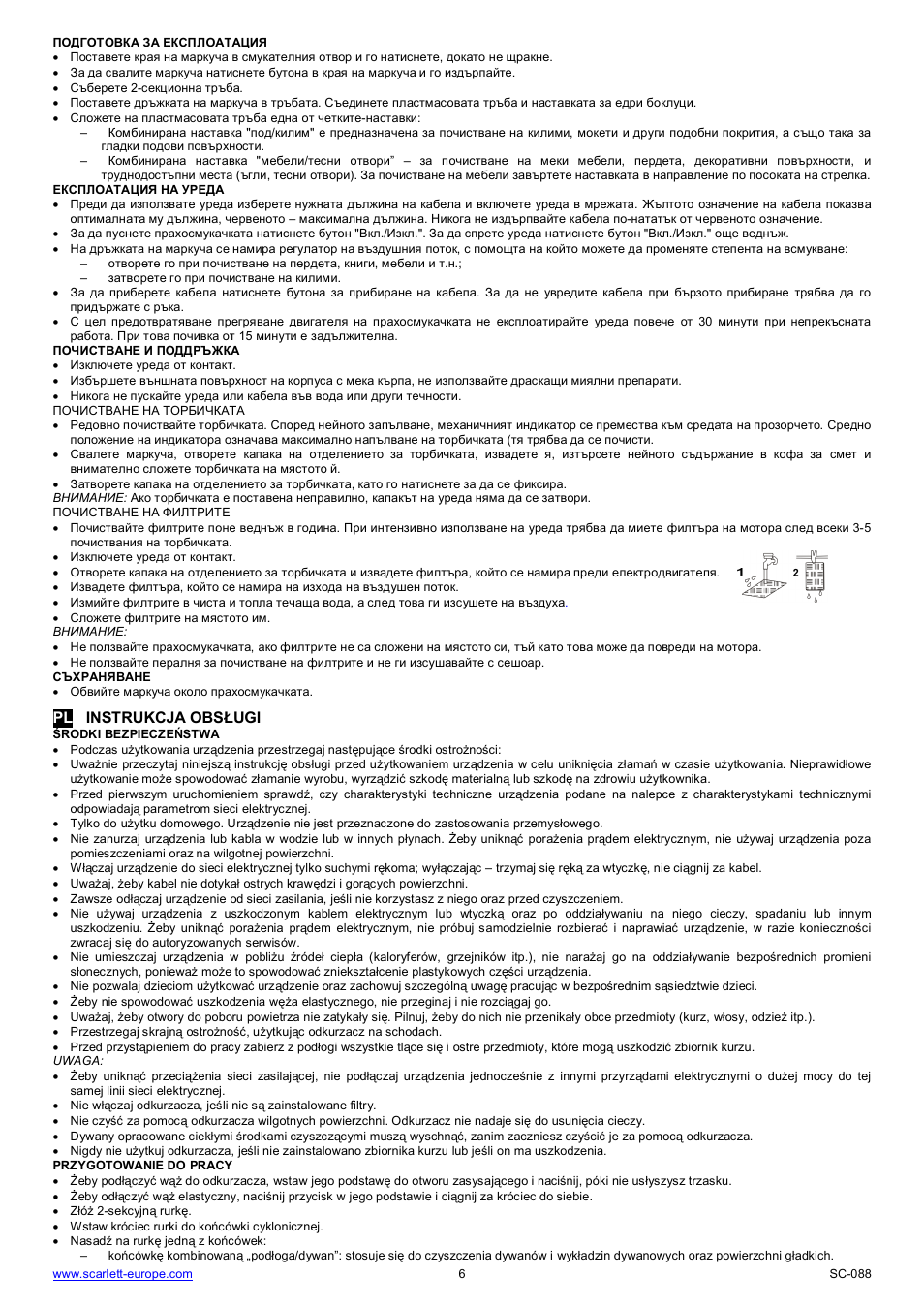 Pl instrukcja obs ugi | Scarlett SC-088 User Manual | Page 6 / 16