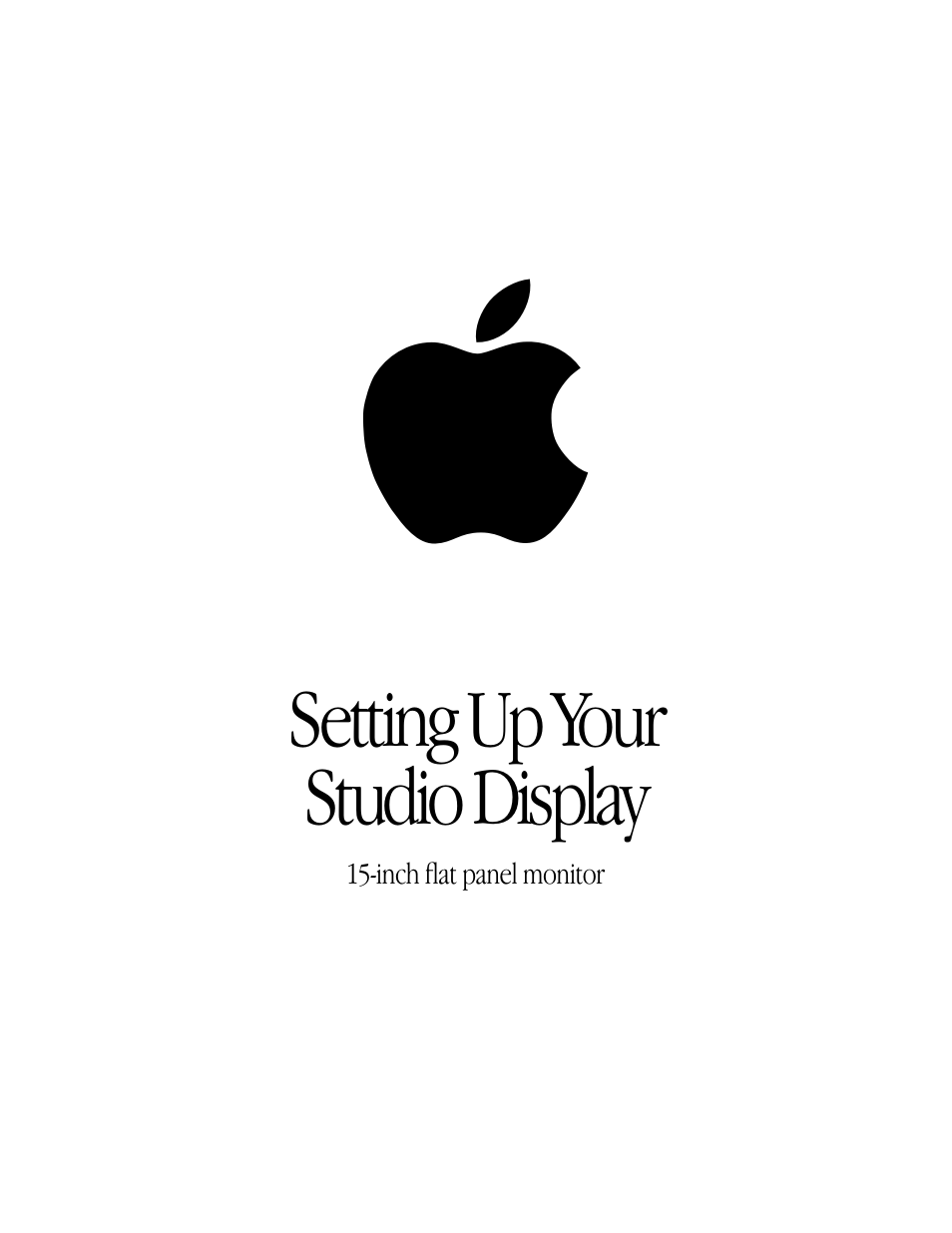 Apple Studio Display 15-inch flat panel monitor User Manual | 38 pages