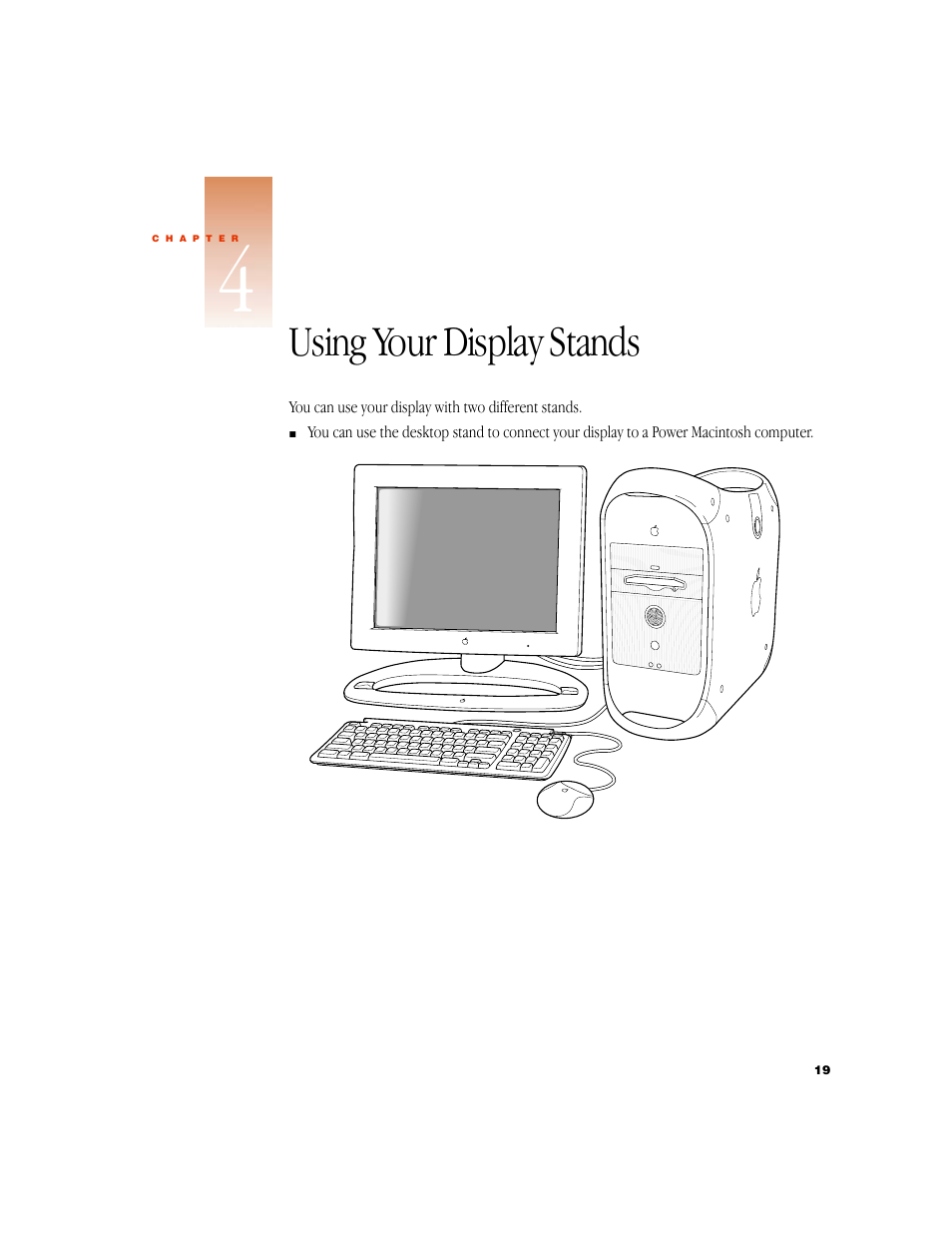 Using your display stands | Apple Studio Display 15-inch flat panel monitor User Manual | Page 19 / 38