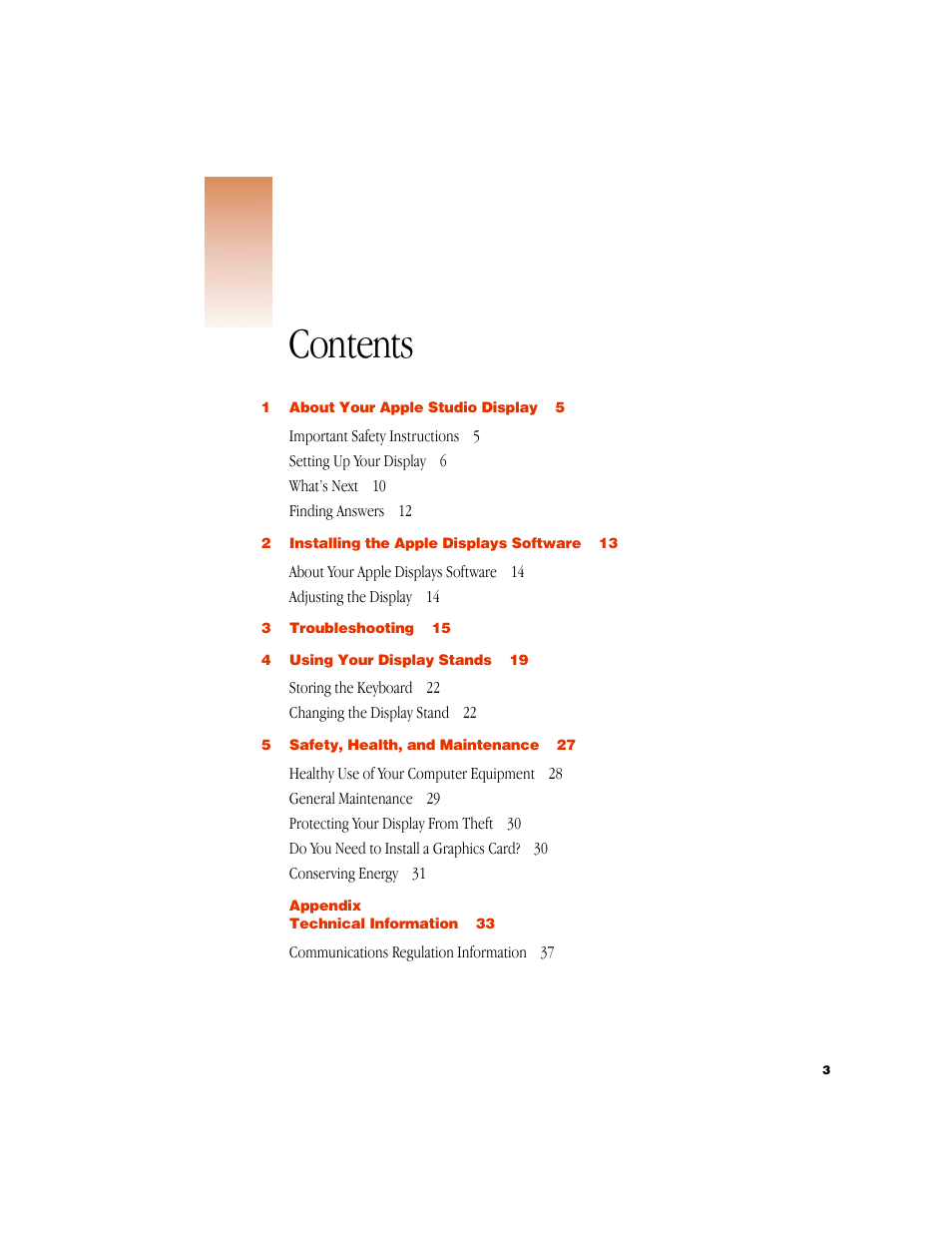 Apple Studio Display 15-inch flat panel monitor User Manual | Page 3 / 38